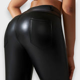 Alice | Faux Leather Shaping Tights
