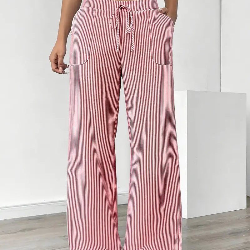 Alina™ | Elegant Striped Trousers with Pockets