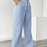 Alina™ | Elegant Striped Trousers with Pockets