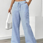 Alina™ | Elegant Striped Trousers with Pockets