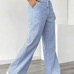 Alina™ | Elegant Striped Trousers with Pockets