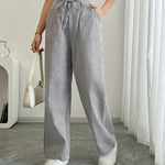 Alina™ | Elegant Striped Trousers with Pockets