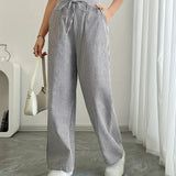 Alina™ | Elegant Striped Trousers with Pockets