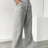 Alina™ | Elegant Striped Trousers with Pockets