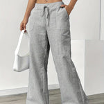 Alina™ | Elegant Striped Trousers with Pockets