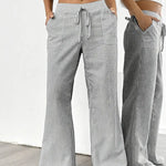 Alina™ | Elegant Striped Trousers with Pockets