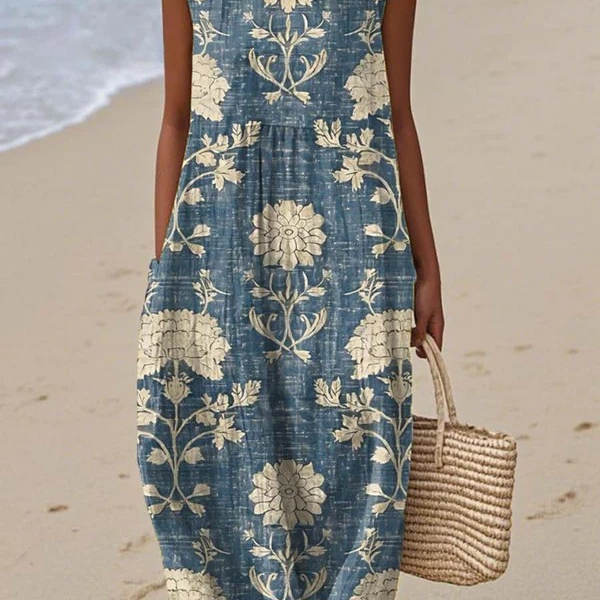 Arlo - Classic Midi Dress with Floral Pattern