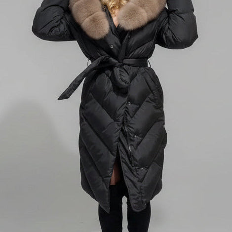 AURELIA™ | Long Coat with Fur