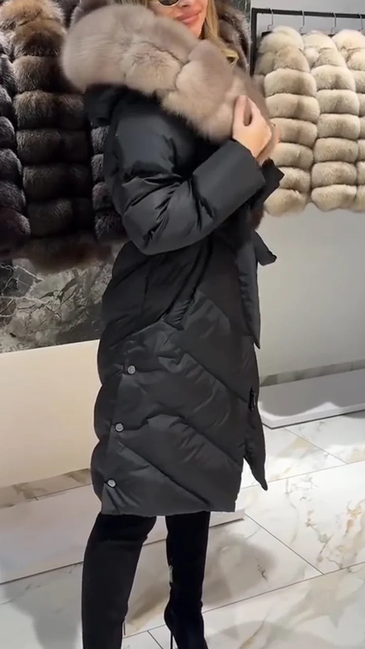 AURELIA™ | Long Coat with Fur