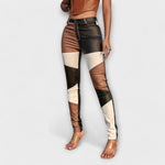 Calliope – Trousers with Colour Block Pattern