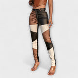 Calliope – Trousers with Colour Block Pattern