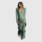 Clara | Elegant Long-Sleeve Fringe Maxi Dress