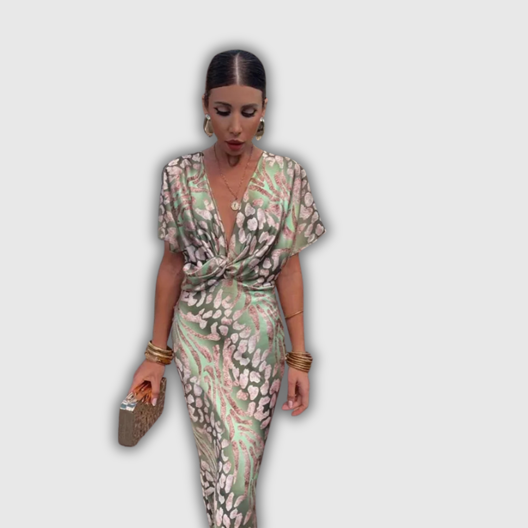Clarandra |  Copper Midi Dress