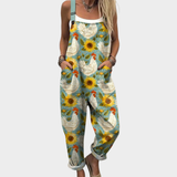 Comfortable printed overalls