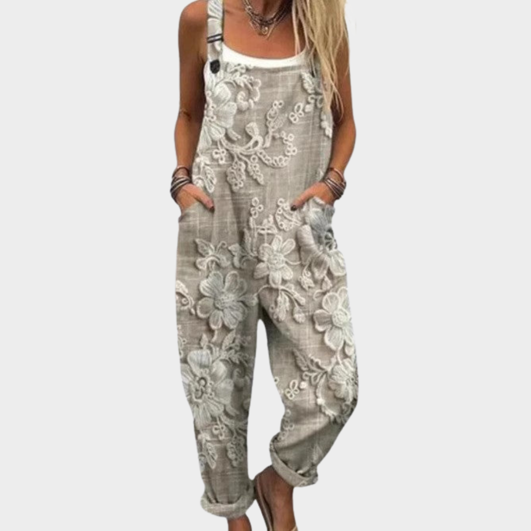 Comfortable printed overalls