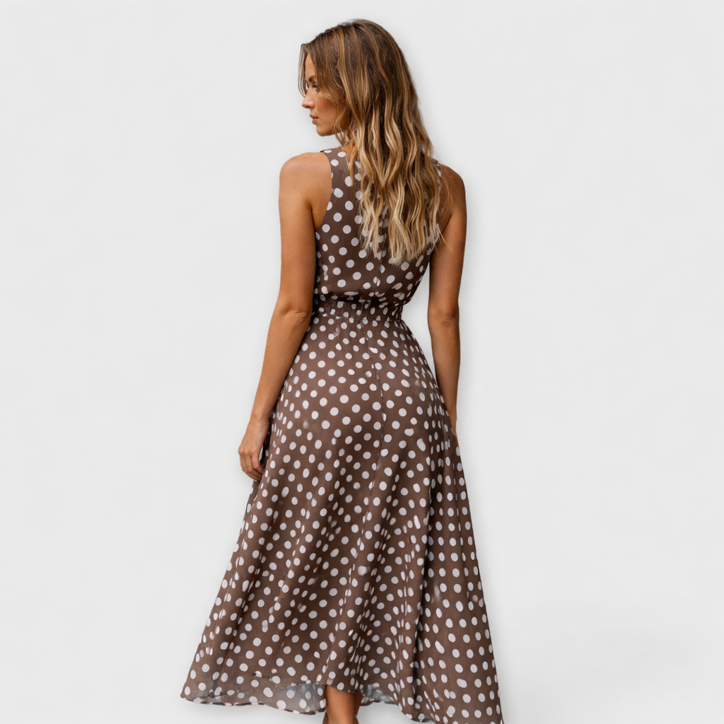 Danae | Polka Dot Midi Dress