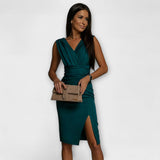 Desi - V-Neck Split Dress