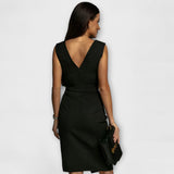 Desi - V-Neck Split Dress