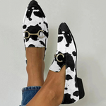 Diana | Printed Buckle Detail Loafers