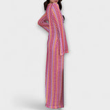 Elina – Maxi Dress with V-Neck and Holiday Flair