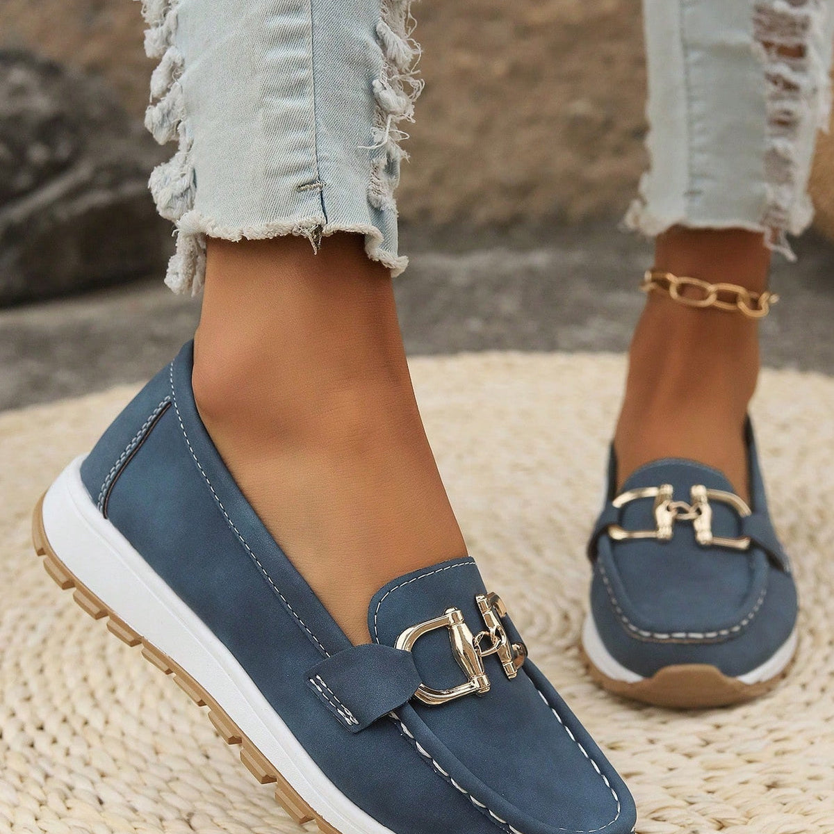 Ellie - Flat Buckle Loafers