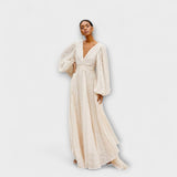 Elsa - Cream Maxi Dress by Allegory