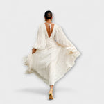 Elsa - Cream Maxi Dress by Allegory
