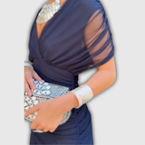 Florendra | Long Floral V Neck Dress