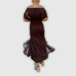 Florendra | Long Floral V Neck Dress