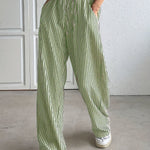 Hollis – Wide-Leg Striped Trousers