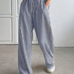 Hollis – Wide-Leg Striped Trousers