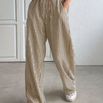 Hollis – Wide-Leg Striped Trousers