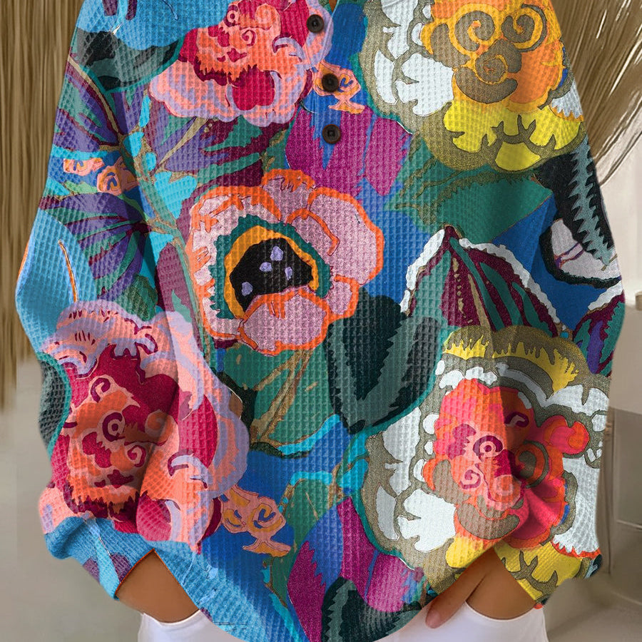 Ida™ - Pullover with Large Colourful Flowers