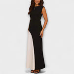Isabel - Monochrome Colour Block Waist Dress