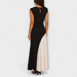 Isabel - Monochrome Colour Block Waist Dress