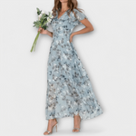 Jasmina | Floral Chiffon Maxi Dress