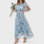 Jasmina | Floral Chiffon Maxi Dress