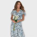 Jasmina | Floral Chiffon Maxi Dress