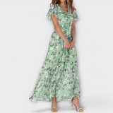 Jasmina | Floral Chiffon Maxi Dress