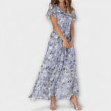 Jasmina | Floral Chiffon Maxi Dress