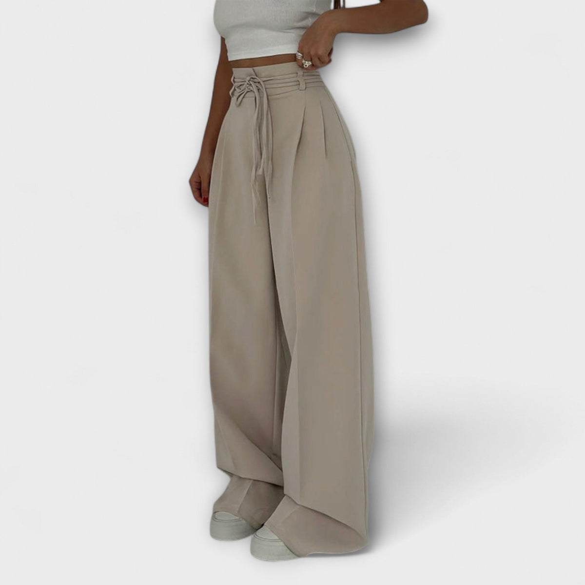 Jill – Lace-Up Casual Trousers
