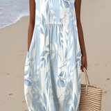 Joy - Classic Midi Dress with Floral Pattern