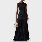 Klara | Sleeveless Pleated Maxi Dress