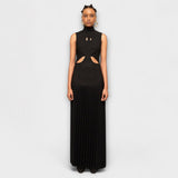 Kristen - Maxi Dress with Pleat and Keyhole Cut-Out