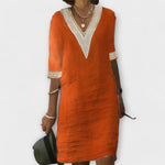 Ladies' Dress in Cotton and Linen
