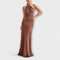 Lagoon - Slinky Halter Maxi Dress