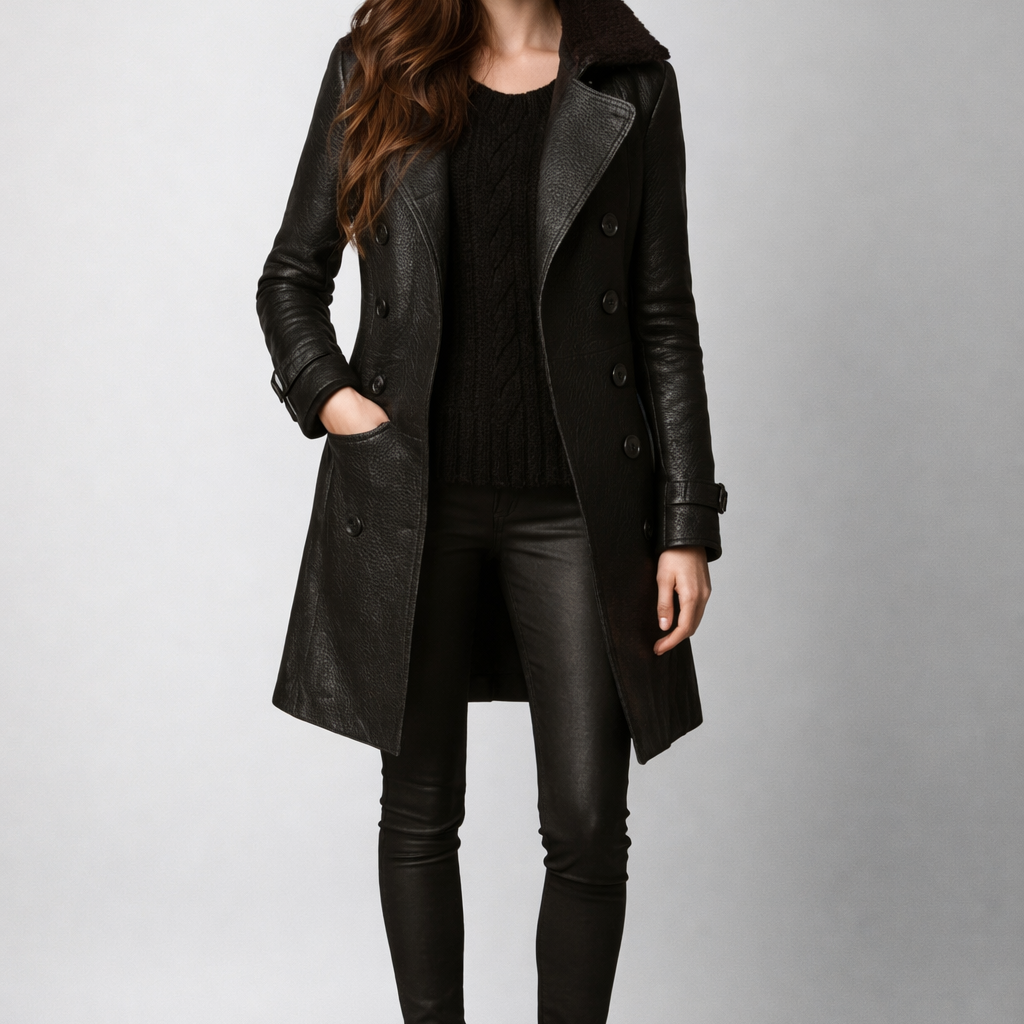 LENA™ | Leather Coat