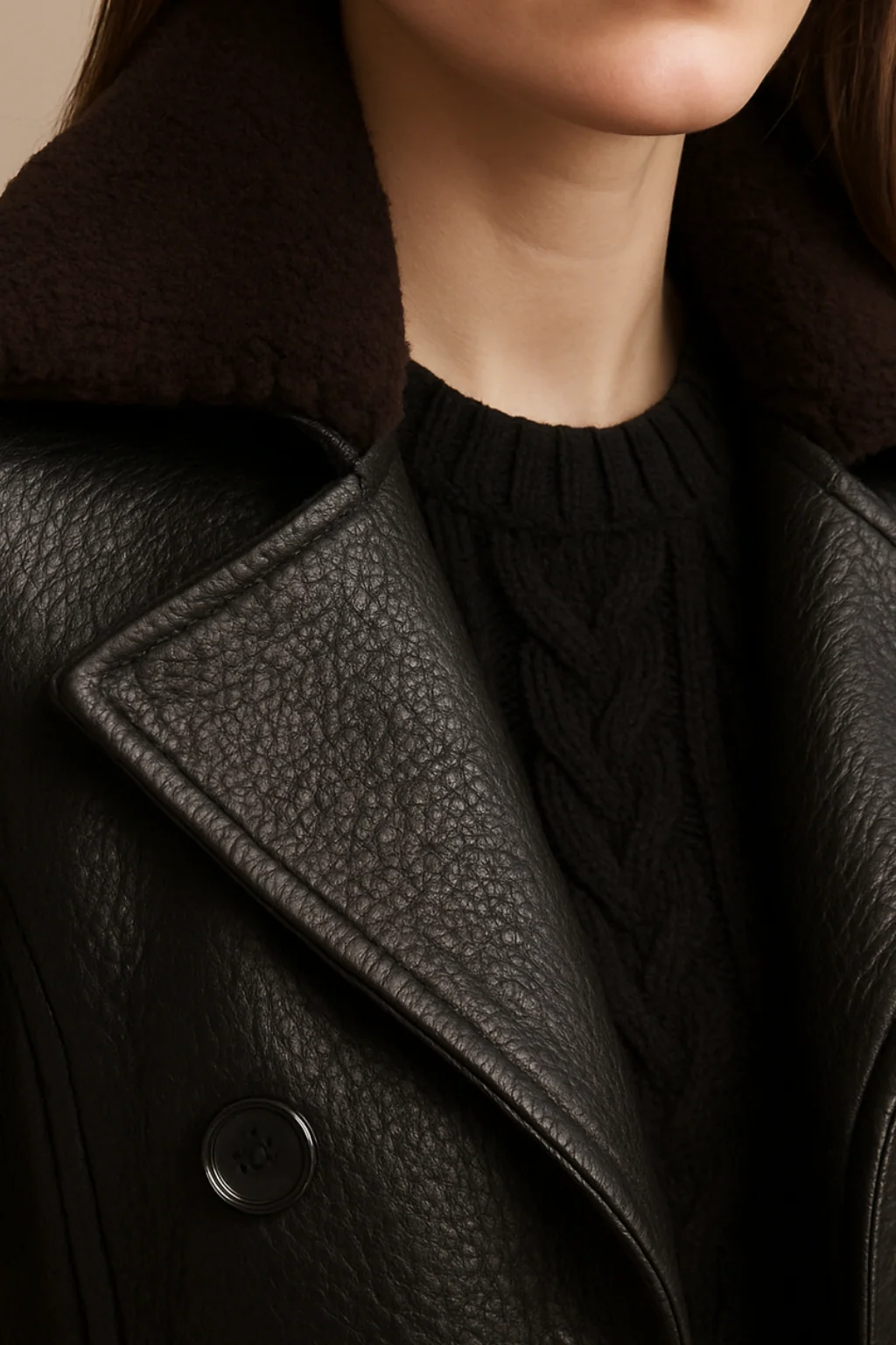 LENA™ | Leather Coat