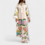 Lisa - Elegant Maxi Dress with Floral Print and Flowing Design