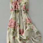 Lucía | Vintage Dress with Laces and Floral Print